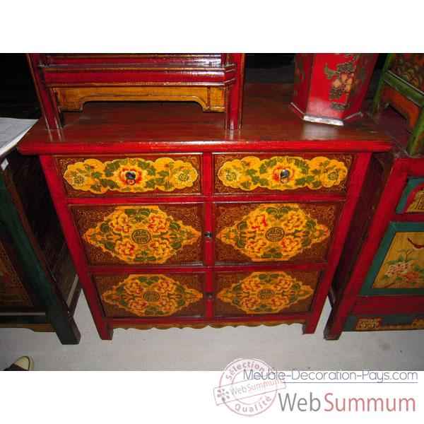 Buffet 4 portes et 2 tiroirs tibetain style Chine -C3009