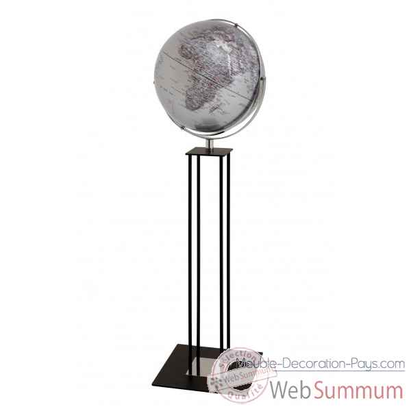 Globe sur pied worldtrophy argent night emform -se-0914