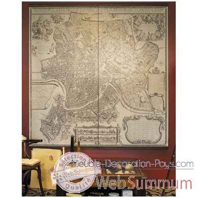 Panneaux Imprimes Carte de Rome 1676 -amfmc808