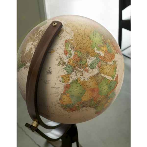 Globe Prestige Emily - modle Marco Polo - Globe gographique lumineux -  Cartographie de type antique,  ractualise - diam 50 cm - hauteur 106 cm