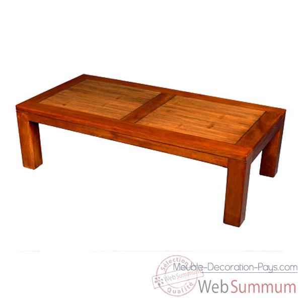 Table basse en bois cire fabrique en Indonesie Meuble d\'Indonesie -56775CI