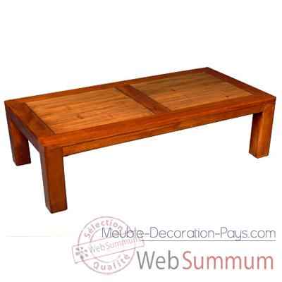 Table basse en bois cire fabrique en Indonesie Meuble d'Indonesie -56782CI
