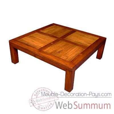 Table basse en bois cire fabrique en Indonesie Meuble d'Indonesie -56783CI