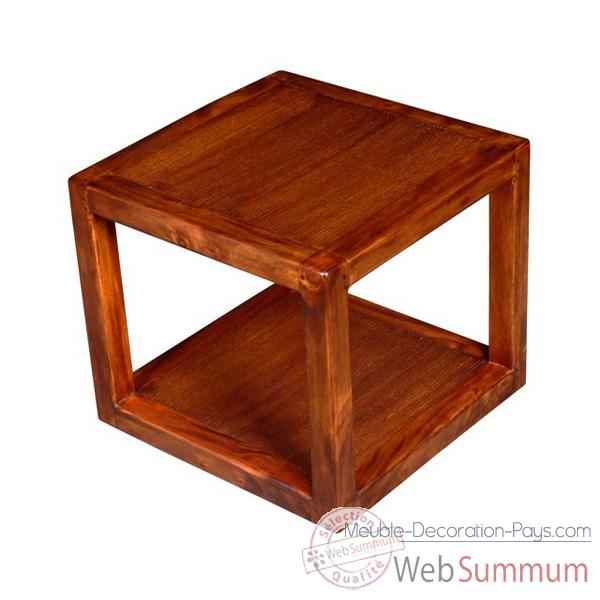 Table basse 2 planches strie Meuble d'Indonesie -53981