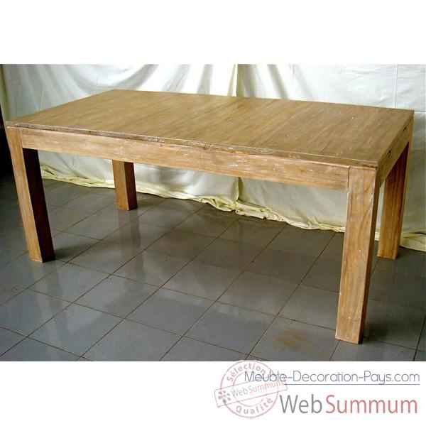 Table rectangulaire avec rallonge Meuble d\'Indonesie -57056