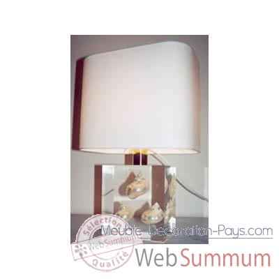 Petite Lampe Rectangle 3 Turbo blanc Abat-jour Rectangle Blanc-101