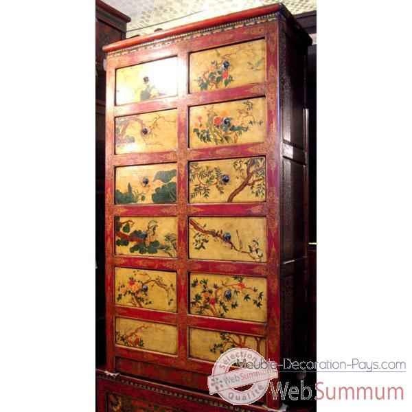 Armoire 10 tiroirs tibetain style Chine -C0613