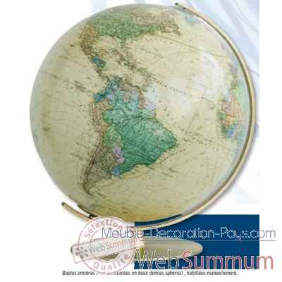 Globe lumineux colombus diam 34 antique royal co223471
