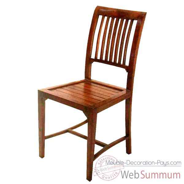 Chaise lasam en bois ciré Meuble d\'Indonésie -56139