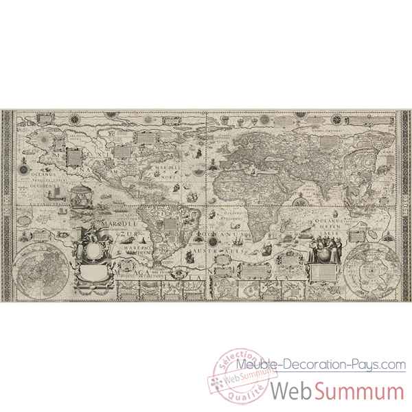 Carte murale monde antique Decoration Marine AMF -AC328