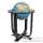 Globe gographique Colombus lumineux - modle Prestige  - sphre 40 cm - mridien mtal aluminium-CO2140501