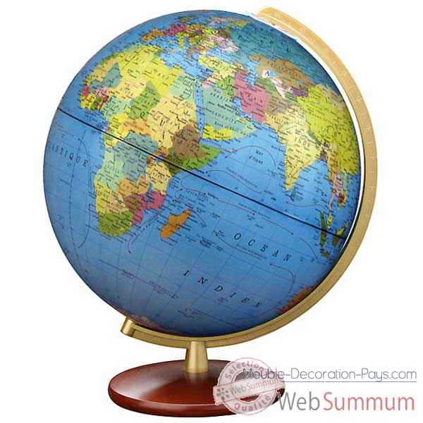 Globe geographique Colombus lumineux - modele DUPLEX double vision - sphere 30 cm-CO463052