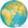 Globe gographique Colombus lumineux - modle INDOOR - sphre 40 cm pour intrieur maison-COI204006