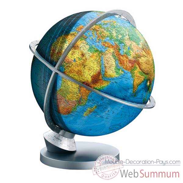 Globe géographique Colombus lumineux - modèle Planète Terre Panorama - sphère 30 cm-CO4230529