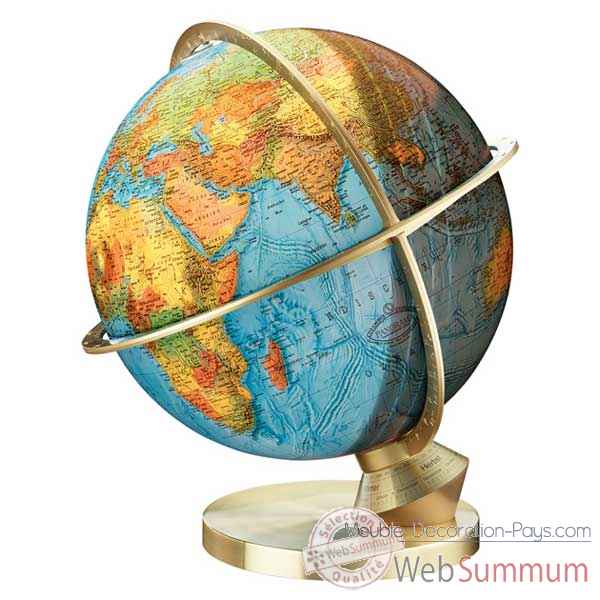 Globe géographique Colombus lumineux - modèle Planète Terre Panorama - sphère 34 cm-CO483472