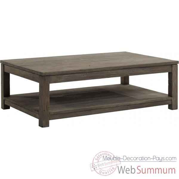 Table basse rectangulaire drift Teck Recycle gris brosse KOK M42G