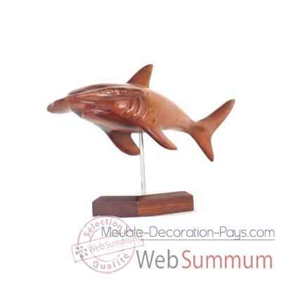 Video Lasterne - Les miniatures sur socle  - Le requin marteau en chasse - 50 cm - Last-ARE051S-R