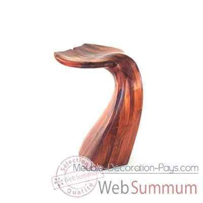 Tabouret de bar - Queue de baleine en bois de Rauli - Hauteur 77 cm - LAST-MQU077-R