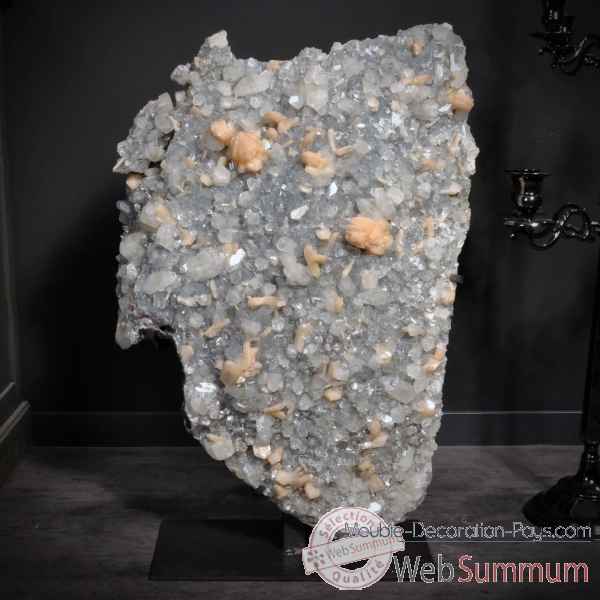 Apophyllite sur heulandite 84 kg Objet de Curiosite -PUMI395
