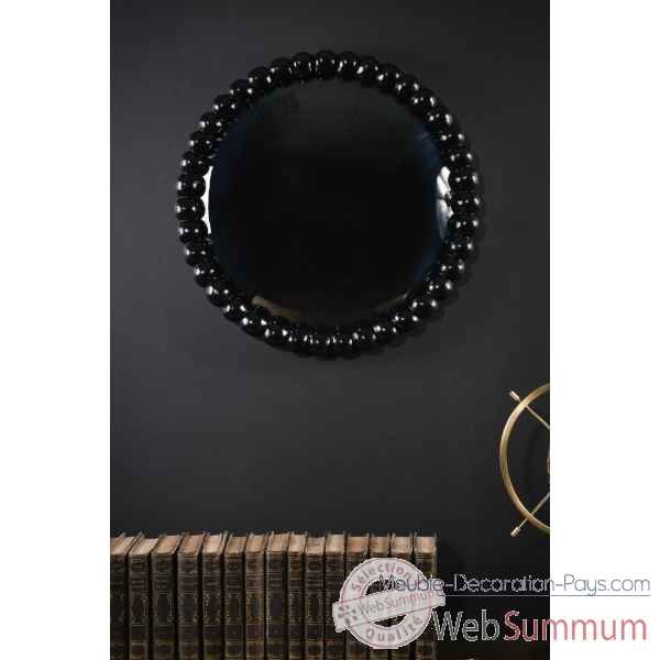 Cadre perles noires - vide Objet de Curiosite -TA100