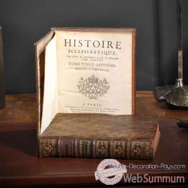 Histoire ecclesiastique 1740 Objet de Curiosite -PUL129