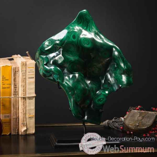 Malachite polie vert fonce Objet de Curiosite -PUMI670