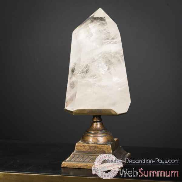 Pointe de cristal transparente avec voile - 3.3kg Objet de Curiosite -PUMI980