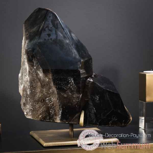 Prisme de cristal noir 14.2kg Objet de Curiosite -PUMI933