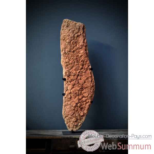Stromatolite en plaque errodee 127x37cm Objet de Curiosite -PUFO128