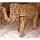 Sulpture éléphant conçu avec des petits morceaux de bois style vieux tek artisanat Thaï -tai0794
