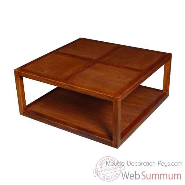 Table basse 2 planches strié Meuble d\'Indonésie -53980