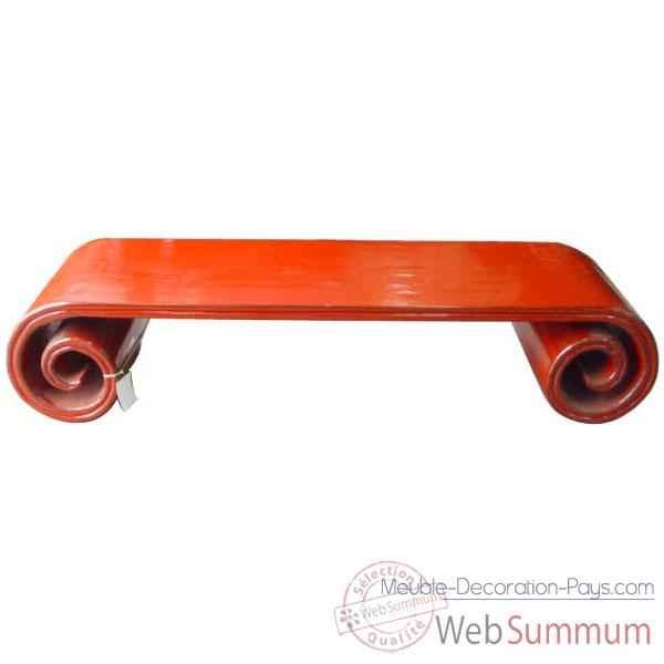 Table rouleau petit modèle rouge style Chine -CHN086PMR